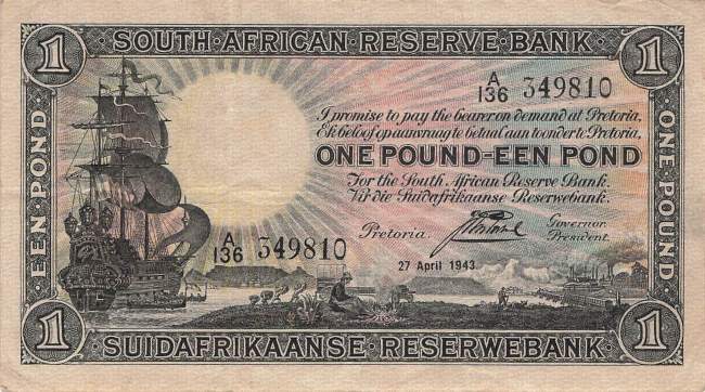 Südafrika p84e 1 Pound 1943